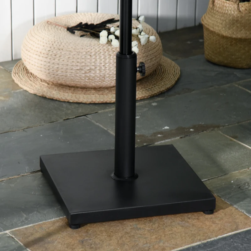 Outsunny Bază pentru Umbrelă 13kg din Beton cu Finisaj Lucios, 40x40x43cm, Negru