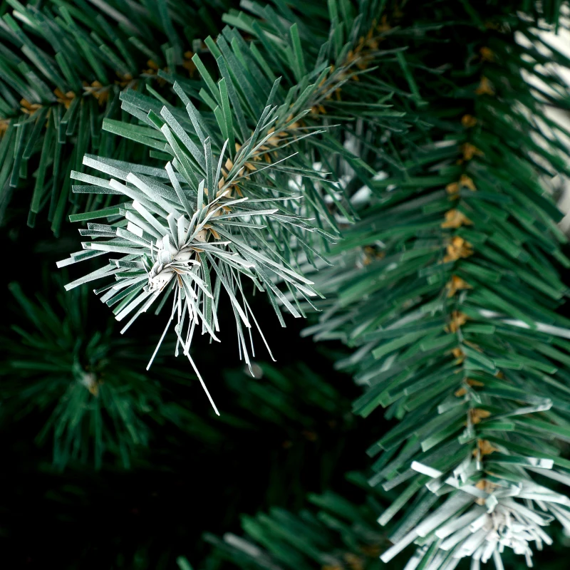 HOMCOM Árbol de Navidad 180 cm con 700 Ramas Ignífugas y Base Plegable de Acero Fácil de Montar Verde