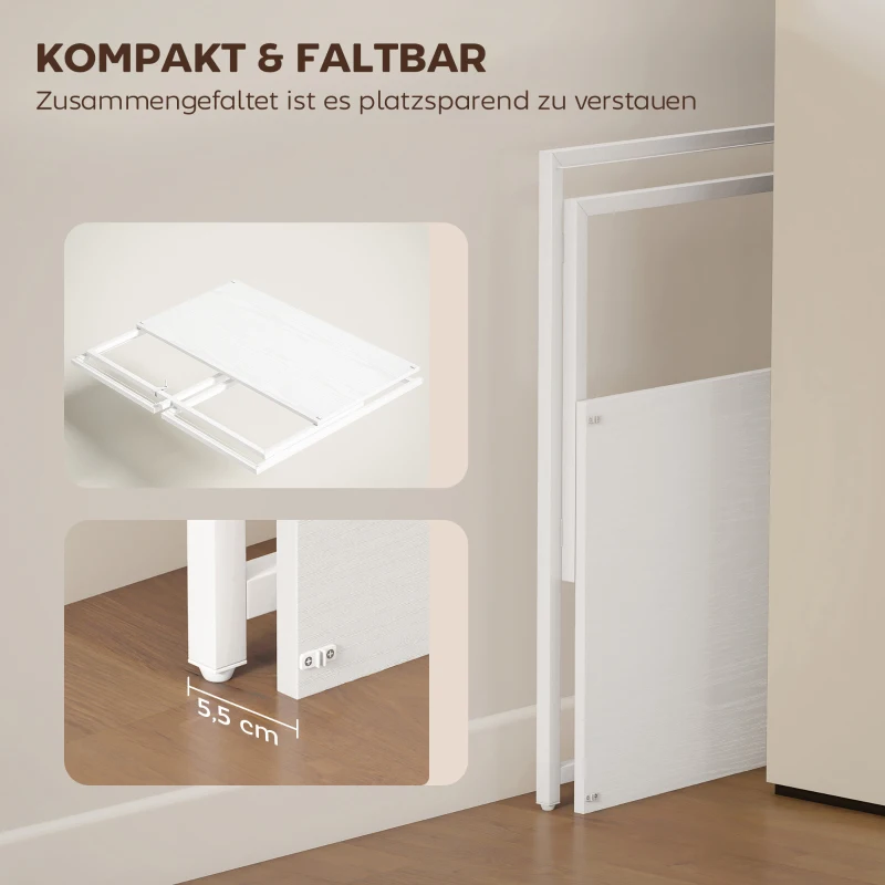 HOMCOM Schreibtisch Klappbar Computertisch mit Monitorhalterung  für Arbeitszimmer 100 x 48 x 87,5 cm