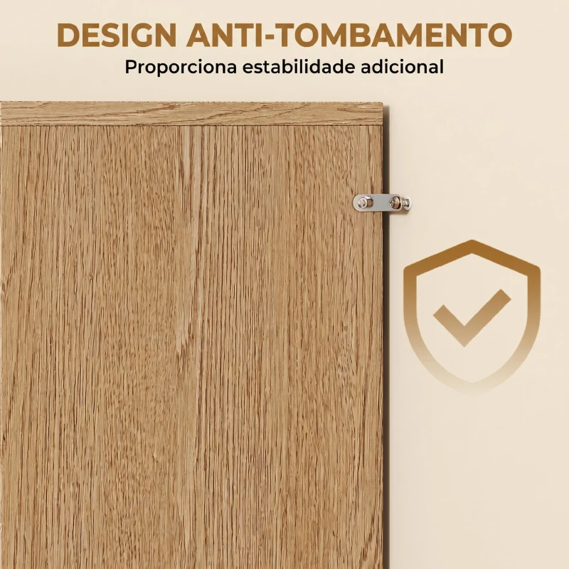HOMCOM Móvel de Entrada com Espelho, Gaveta e Prateleira para Corredor 91,5x27,9x85,5 cm Carvalho