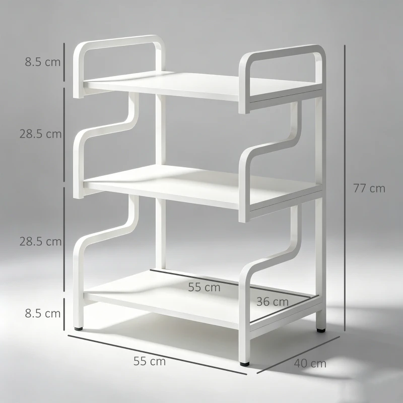 Homcom Rafturi Depozitare – 3 Niveluri, Metal Stil Industrial(m-3)