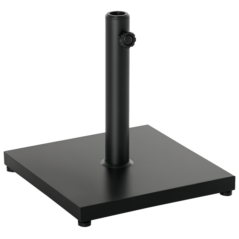 Outsunny Bază pentru Umbrelă 13kg din Beton cu Finisaj Lucios, 40x40x43cm, Negru
