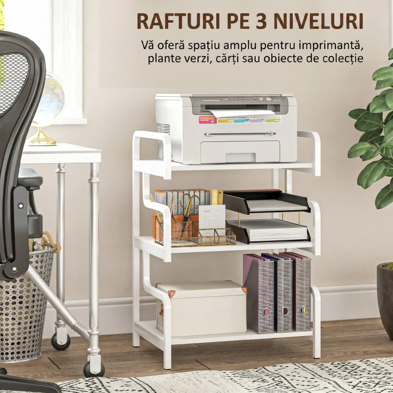 Homcom Rafturi Depozitare – 3 Niveluri, Metal Stil Industrial(m-4)