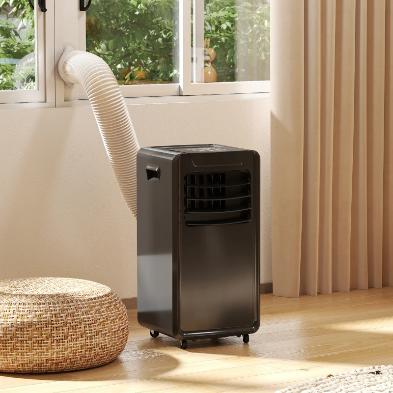 HOMCOM Air Conditioning Unit 10000 BTU, 4-in-1 Portable Air Conditioner with Remote Control, LED Display, 2 Speeds, Black