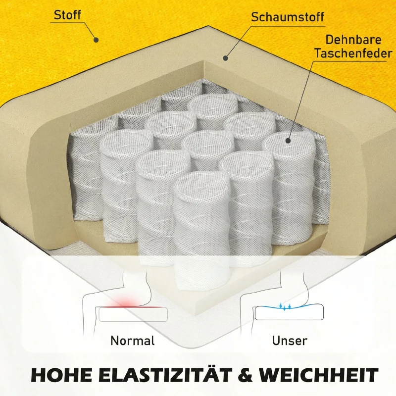 HOMCOM Poltrona de Sala com Apoios de Braço e Pernas de Madeira Capacidade de 160 kg para Quarto Escritório 74x86x102 cm Amarelo