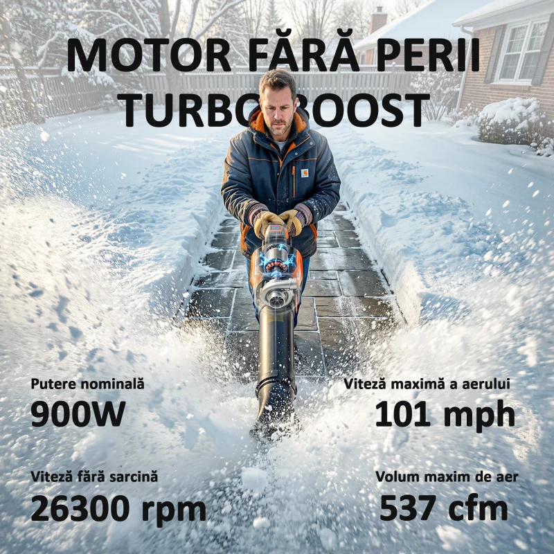 Outsunny Suflantă de Frunze fără Fir 20v 900w