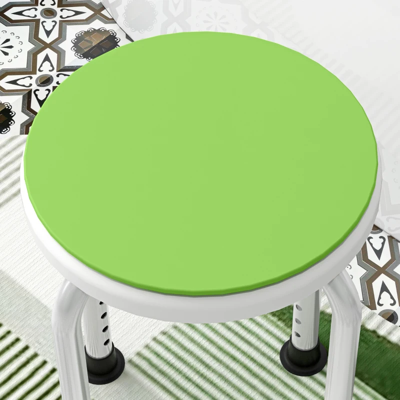 HOMCOM Tabouret de douche siège de douche antidérapant tabouret de bain hauteur réglable pivotant à 360° en aluminium