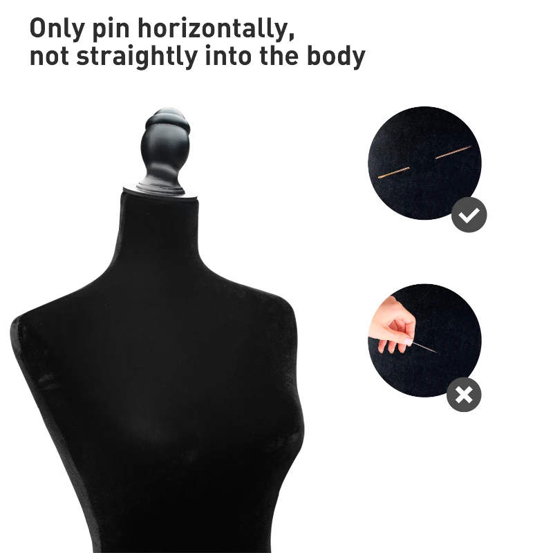 HOMCOM Manequim de Costura Feminino Manequim de Costura Ajustável a 130-168 cm com Tripé de Madeira Preto