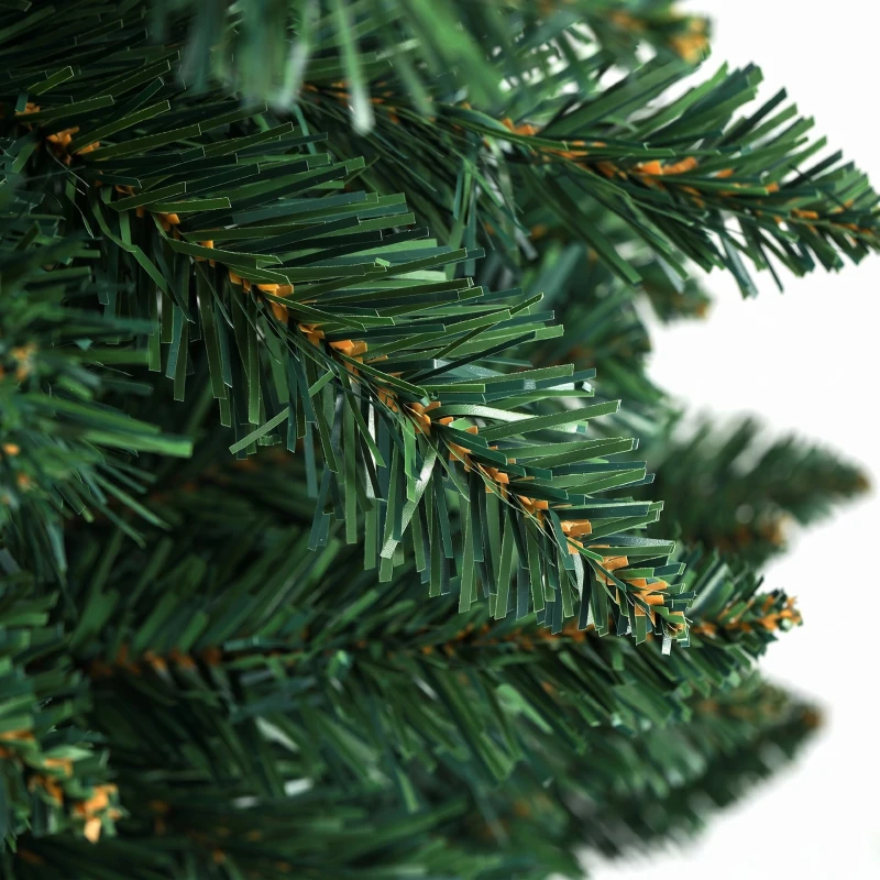 HOMCOM Brad de Crăciun artificial 182,88 cm cu 479 ramuri, Design înalt și îngust cu bază pliabilă, Verde