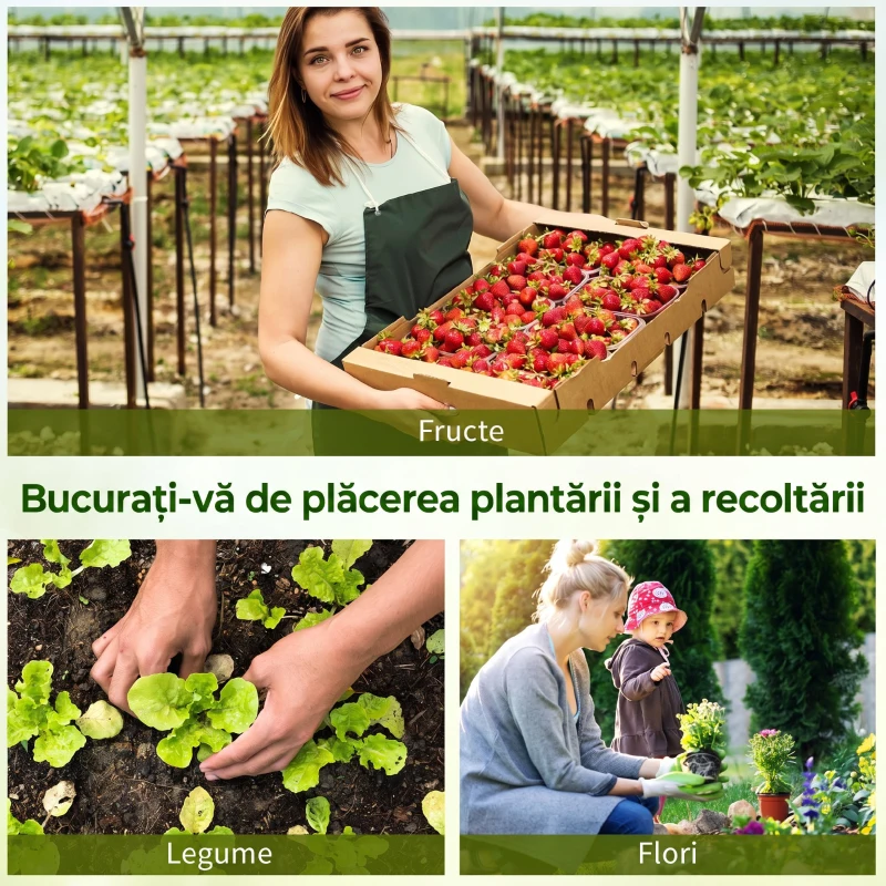 Outsunny Seră de Grădină cu Acoperire din PE Întărit și Cadru din Oțel, 180x90x90 cm, Verde