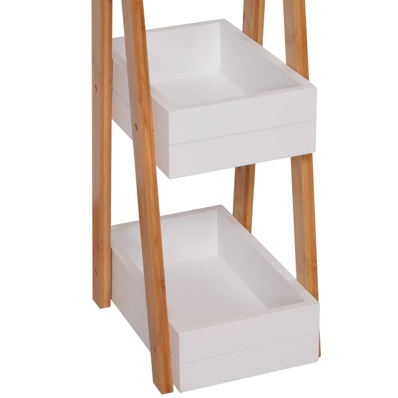HOMCOM 3 Tier Bathroom Shower Caddy Freestanding Rack Storage Unit Shelf Organiser
