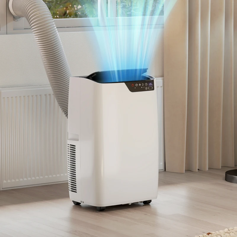HOMCOM Portable Air Conditioner 14000 BTU, 4-in-1 AC Unit with Cool, Dehumidifier, Fan, Sleep Mode, WiFi Voice Remote Control