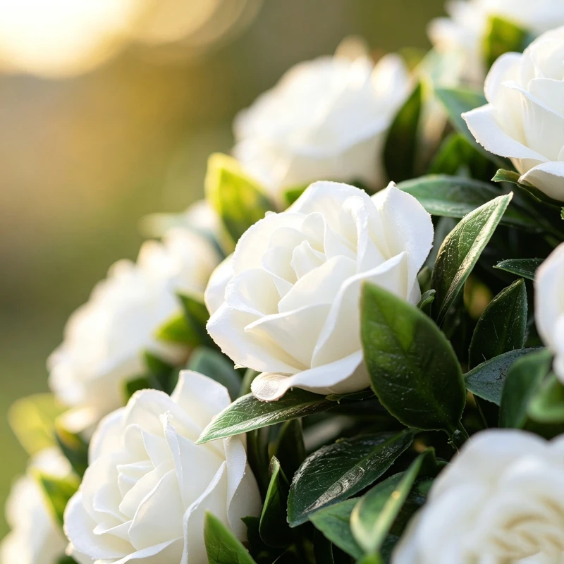 HOMCOM Artificial Rose Topiary UV Resistant, 2-Pack Fake Plants, 55 cm, White
