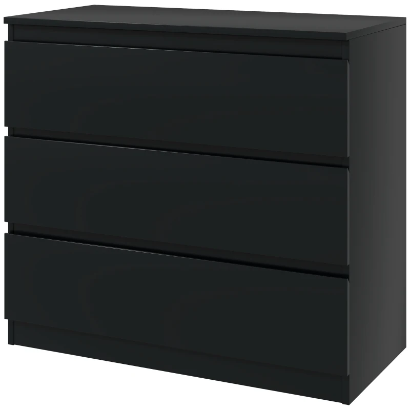 HOMCOM Chest of Three Drawers - Black