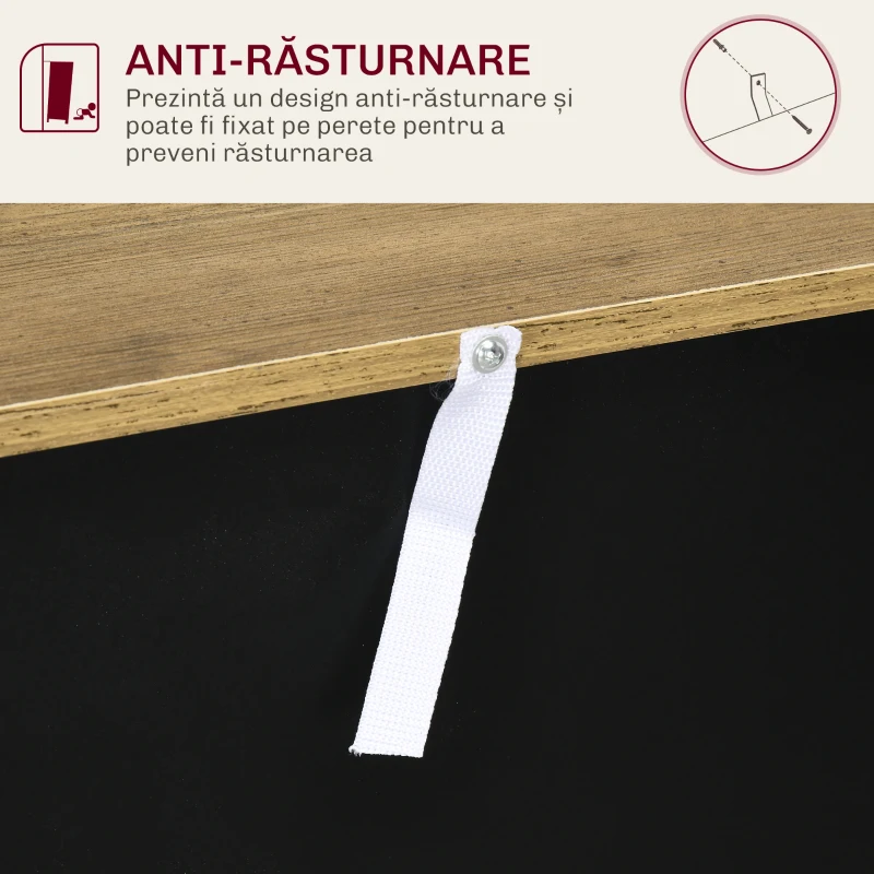 HOMCOM Bufet de Bucătărie, Dulap Multifuncțional cu 2 Uși și Sertar, 80x39,7x80 cm, Culoare Lemn
