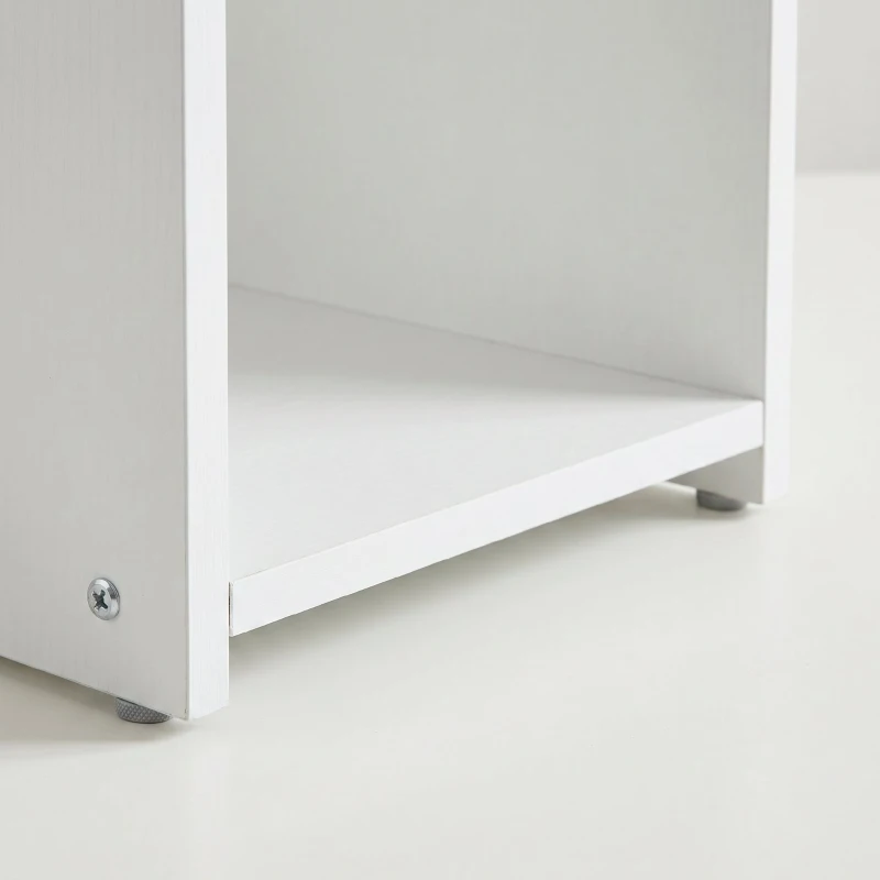 HomCom birou ergonomic, 80x45x75cm, PAL/metal, alb | AOSOM RO