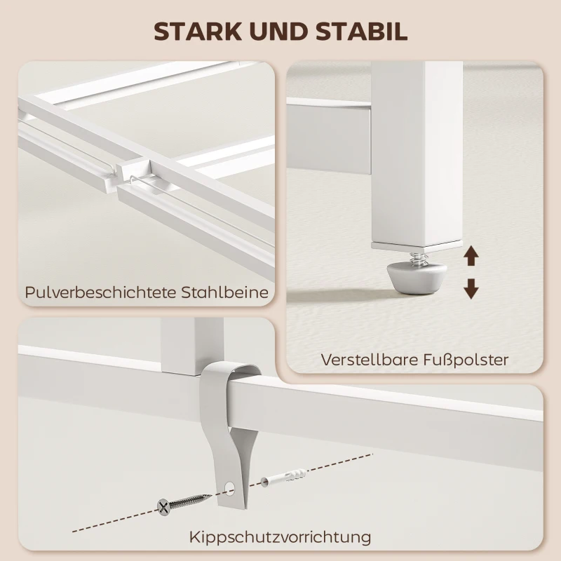 HOMCOM Schreibtisch Klappbar Computertisch mit Monitorhalterung  für Arbeitszimmer 100 x 48 x 87,5 cm