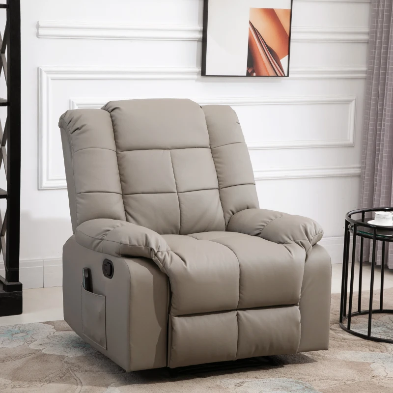 HOMCOM Fotoliu de Relaxare cu Masaj din Piele Artificiala