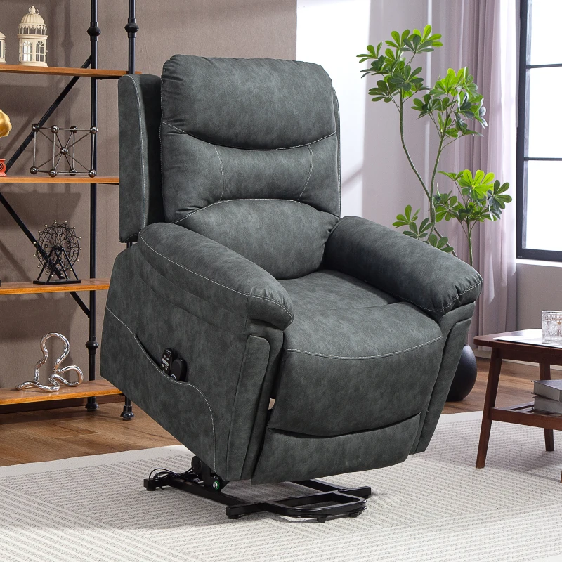 HOMCOM Power Lift Recliner Chair with Vibration Massage, Heat, USB - Grey