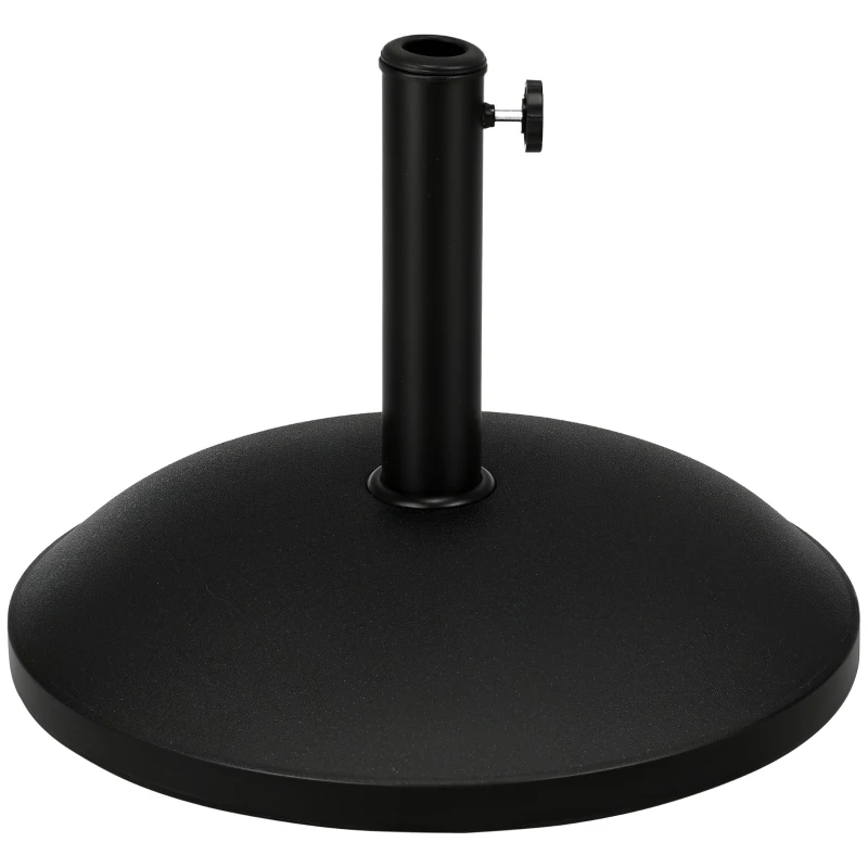 Outsunny Schirmständer, Sonnenschirmständer, 3 Adapter, verstellbar, Zement, 25 kg, Schwarz