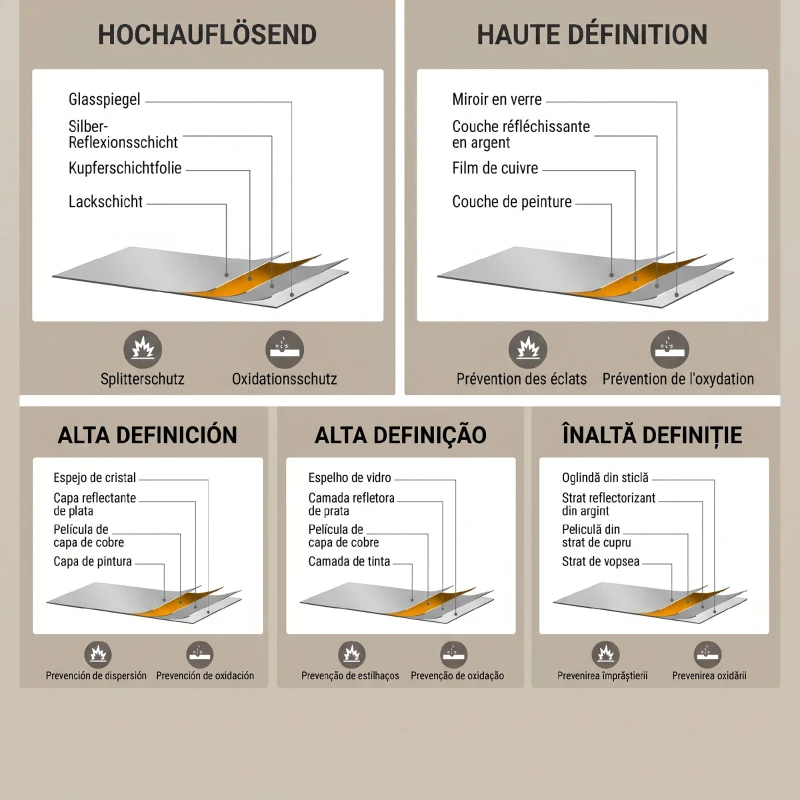 HOMCOM Oglindă de perete în stil industrial cu 4 cârlige, din sticlă multistrat, metal și MDF, 109x2x69 cm, negru