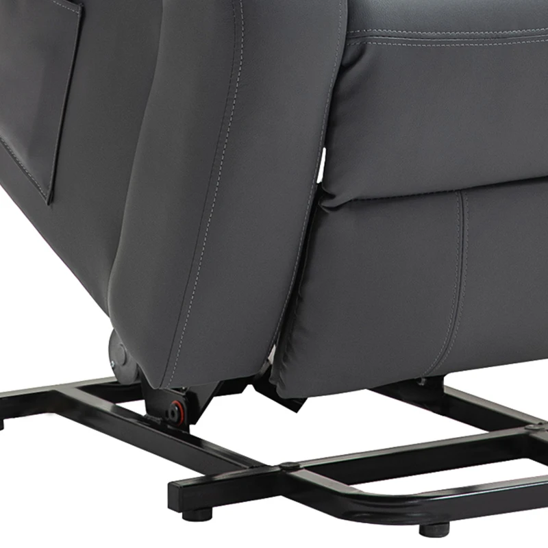 HOMCOM Riser and Recliner Chair with Vibration Massage, PU Leather Power Lift Chair for Elderly, Dark Grey