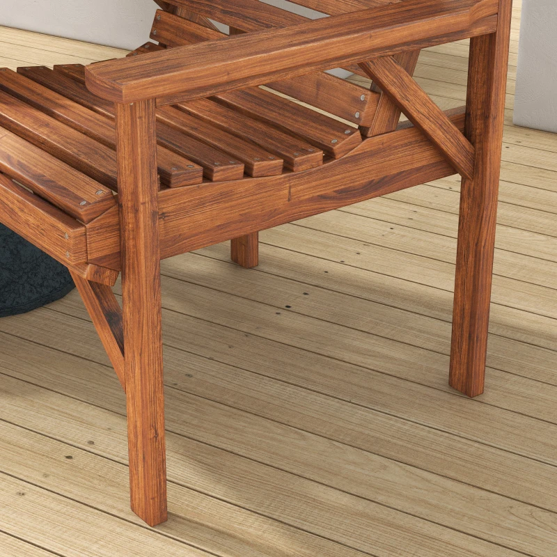 Outsunny Bistro-Set 3-teilig aus Holz Wetterfest Gartenmöbel Set mit Lamellendesign Sonnenschirmloch Verkohlt