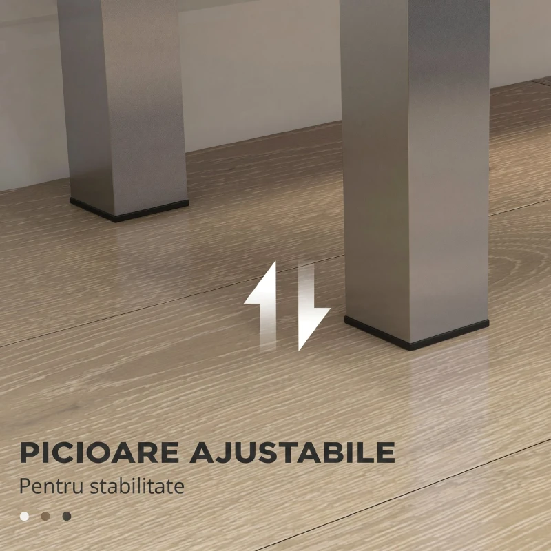HOMCOM Dulap Modern pentru Pantofi, 15-20 Perechi, 5 Rafturi și Închidere Silențioasă, Alb Lucios