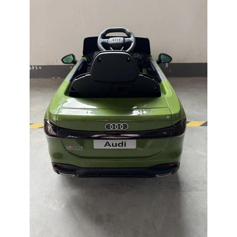 AIYAPLAY Carro Elétrico Infantil 12V Audi A5L com Controle Remoto, Bateria de Lítio, 2 Motores, Controle Remoto, Verde