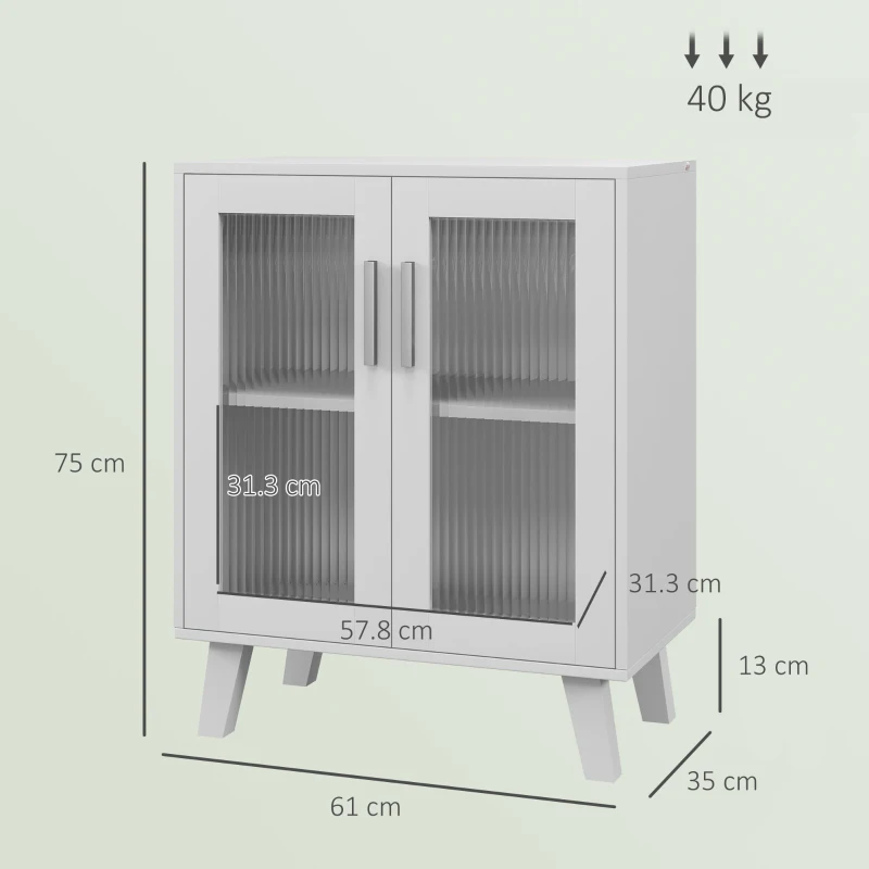 Homcom Dulap Depozitare Modern cu 2 Usi Duble