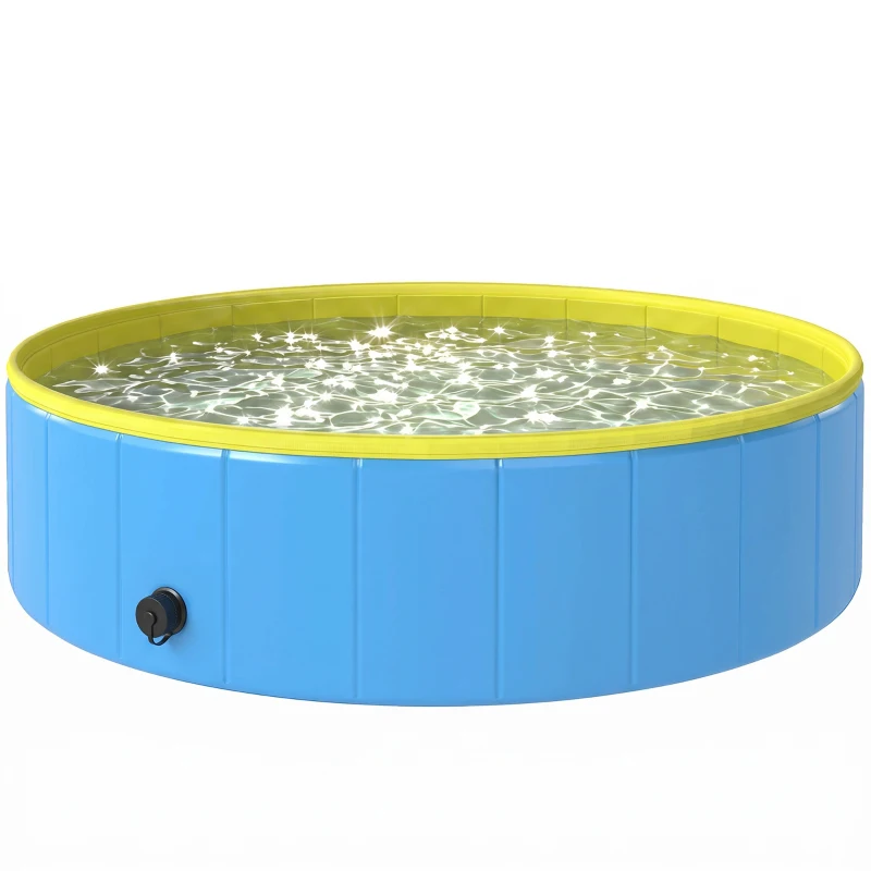 PawHut Faltbarer Hundepool für Große und Mittelgroße Hunde, mit Anti-Rutsch-Boden für Enten, Innen- und Außen, 120x30cm