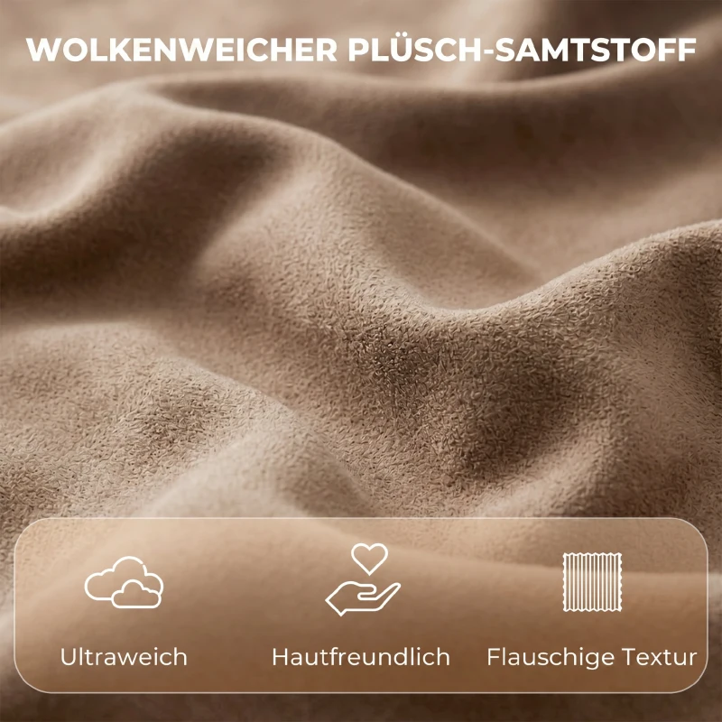 HOMCOM Relaxsessel, 360° Drehbarer Liegesessel mit Wolkenweichem Samtstoff, Breitem Sitz, für Wohnzimmer, Khaki