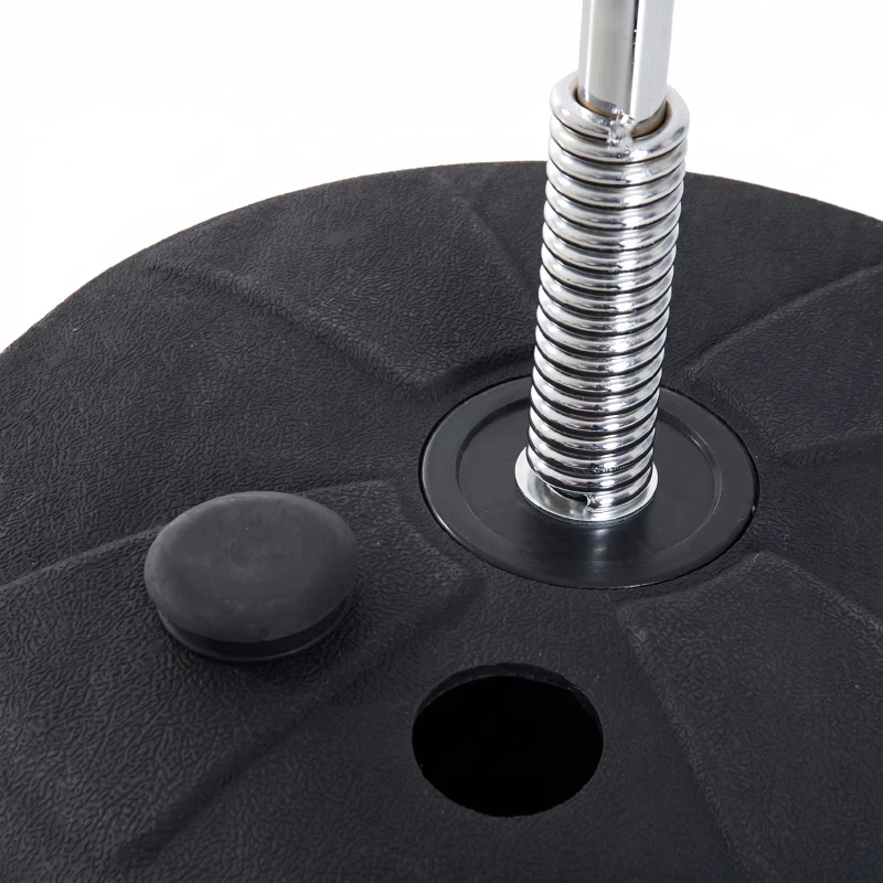 HOMCOM Punching Ball de podea cu mănuși, înălțime reglabilă 126-144 cm și bază umplută, negru