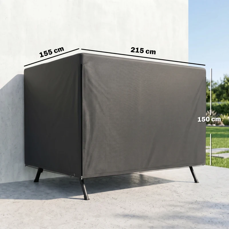 Outsunny Housse de Protection balancelle de Jardin bâche étanche dim. 2,15L x 1,55l x 1,5H m PE Noir