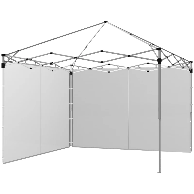 Outsunny Panneaux latéraux pour tonnelle panneaux de remplacement pour tonnelle 3 x 3 m ou 3 x 6 m, lot de 2, blanc