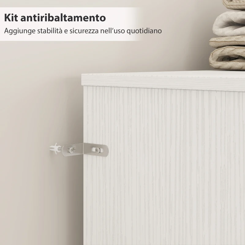 HOMCOM Testiera Letto Autoportante 160 cm con Scomparti, Testiera Letto Matrimoniale con 4 Spazi Aperti, 160x20.2x108.2 cm, Bianco