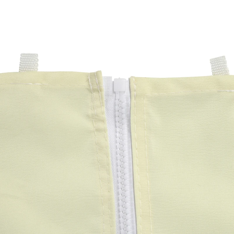 Outsunny Replacement Gazebo Curtains 4-Panel Sidewalls with Zipper for 3 x 3 (M) Yard Gazebos Canopy Tent, Beige