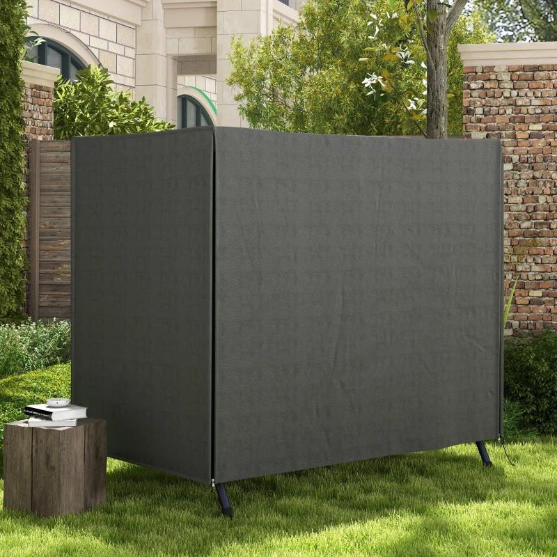 Outsunny Funda para Balancín de Jardín con Cremallera Cubierta para Muebles de Exterior 177x114x152 cm Gris Oscuro