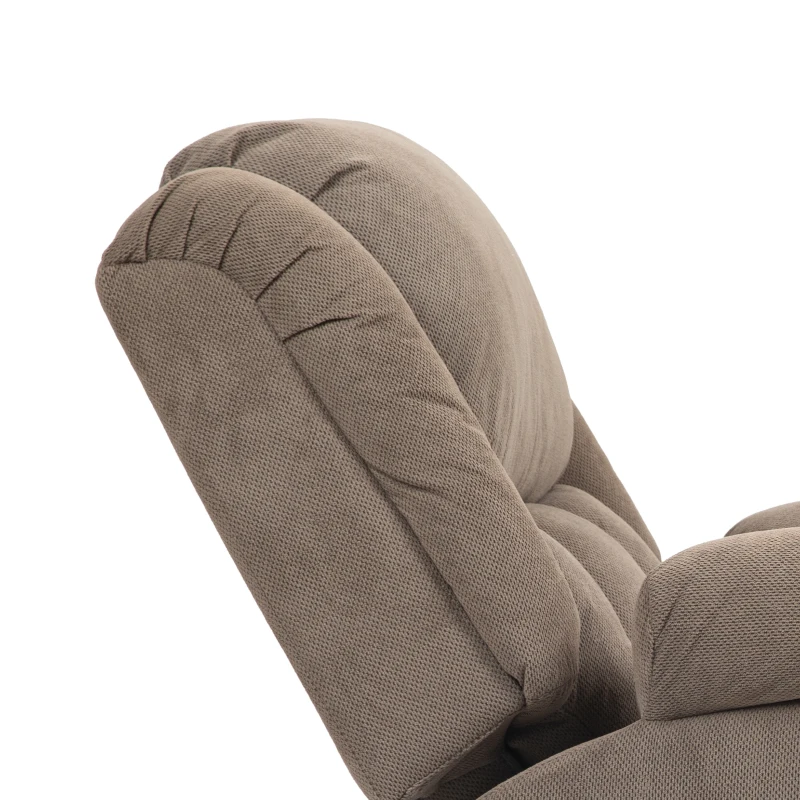 HOMCOM Poltrona Elevatória Elétrica Massagem e Aquecimento Apoio para Pés Encosto Reclinável Controle Remoto 93x104x100 cm Castanho