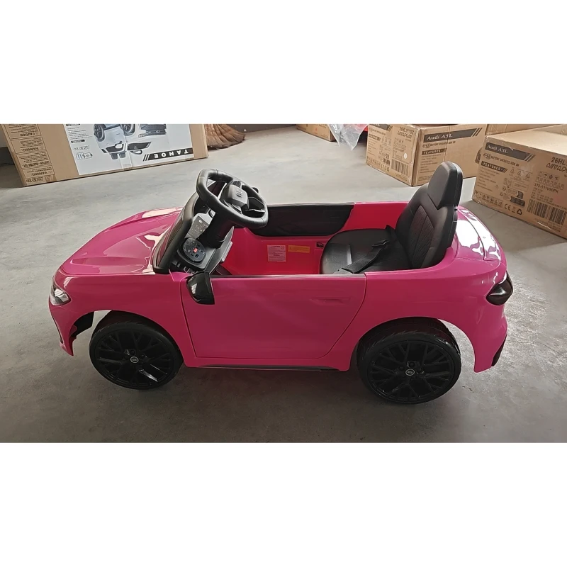 AIYAPLAY Voiture électrique pour enfants 12V Audi A5L avec télécommande, batterie lithium, 2 moteurs, télécommande, Rose