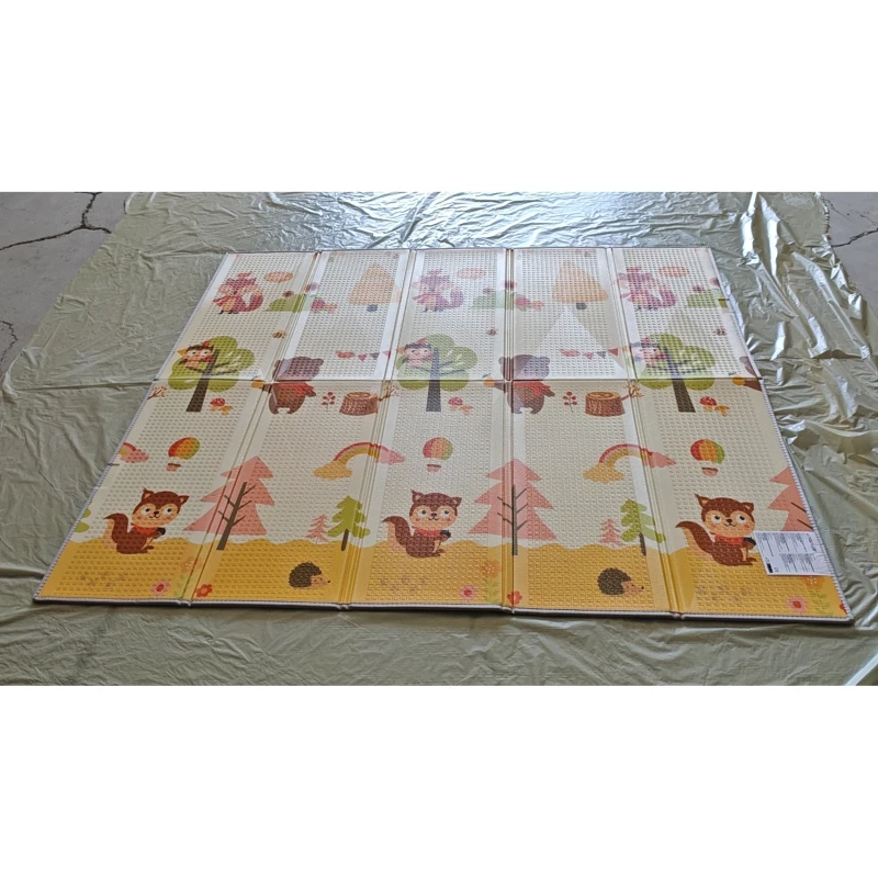 AIYAPLAY Tapete de Atividades Dobrável e Reversível para Bebê, 200 x 180 cm, Tapete de Brincar em Espuma Espessa, Antiderrapante e Impermeável