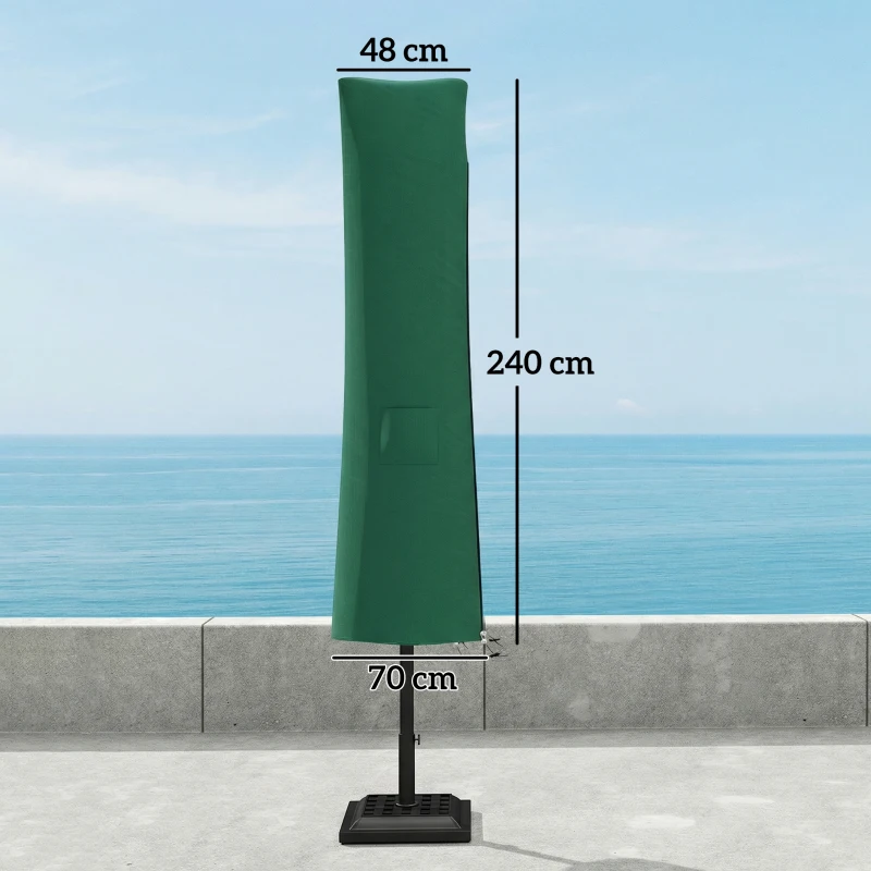 Outsunny Garden Parasol Cover, Waterproof Cantilever Banana Umbrella Protector, 240 x 48/70 cm for 3 m Cantilever Parasol