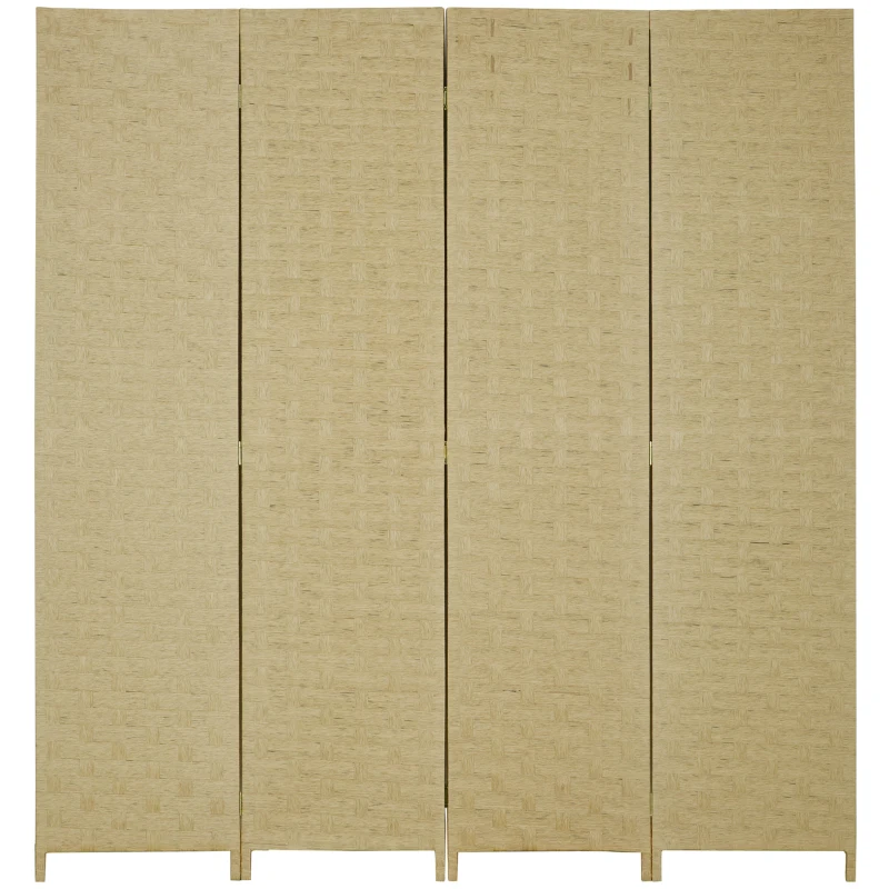 HOMCOM Paravent intérieur en bois 4 panneaux séparateur de pièce cloison, dim. 159,5L x 169,5H x 1,6P cm