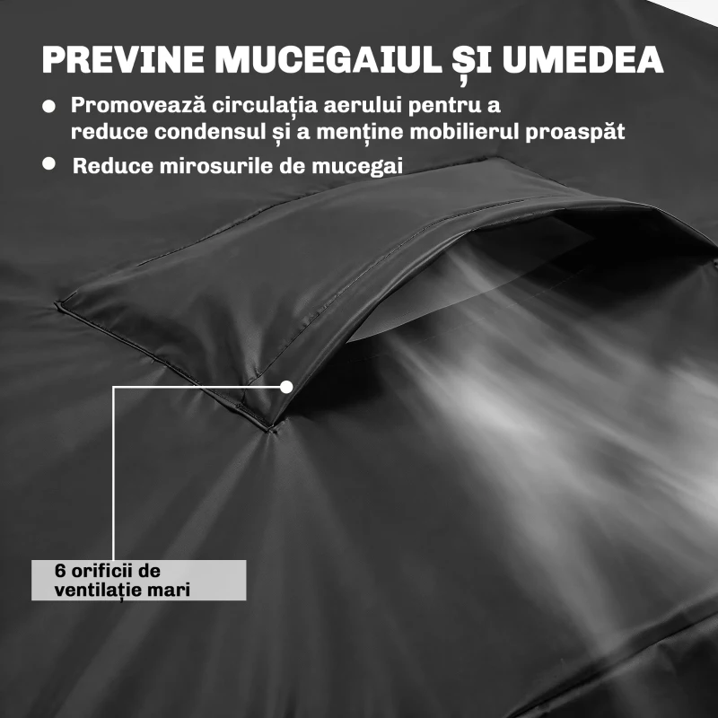 Outsunny Huse pentru Mobilier de Grădină 4 Piese, Impermeabile, Negru