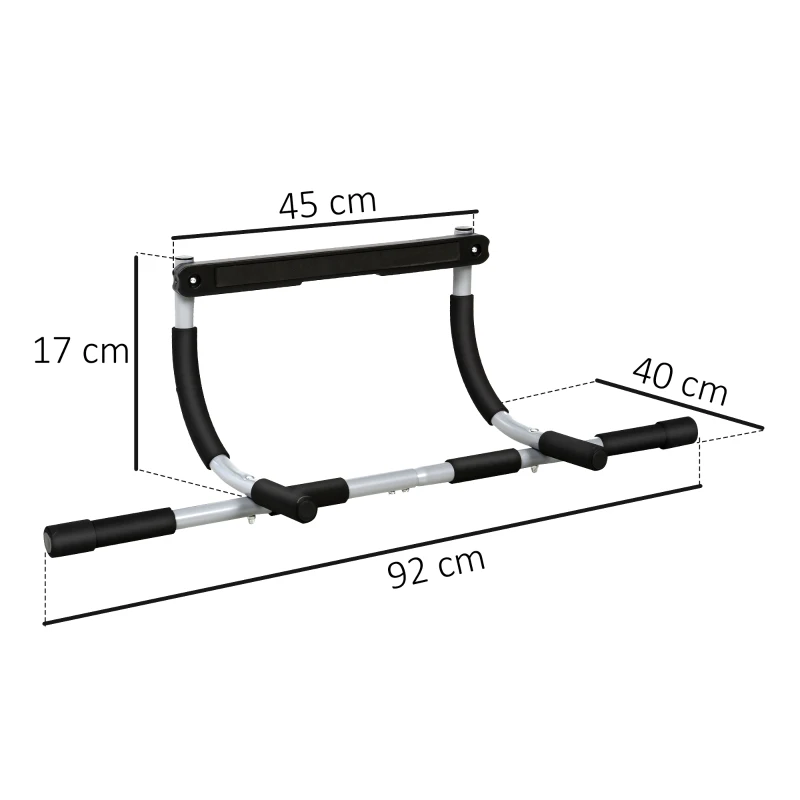 HOMCOM Barra per Trazioni Montaggio Senza Viti Barra per Addominali Max.110 kg