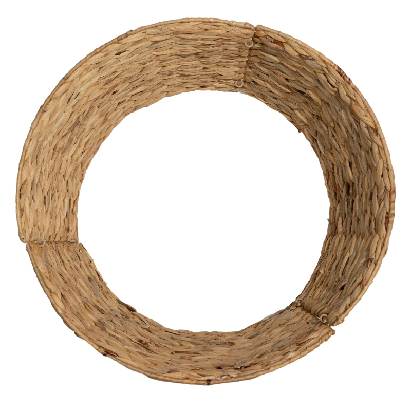 HOMCOM Base de Árbol de Navidad de 60 cm de Jacinto de Agua Trenzado a Mano para Fiestas Decoración Festiva Hogar Natural