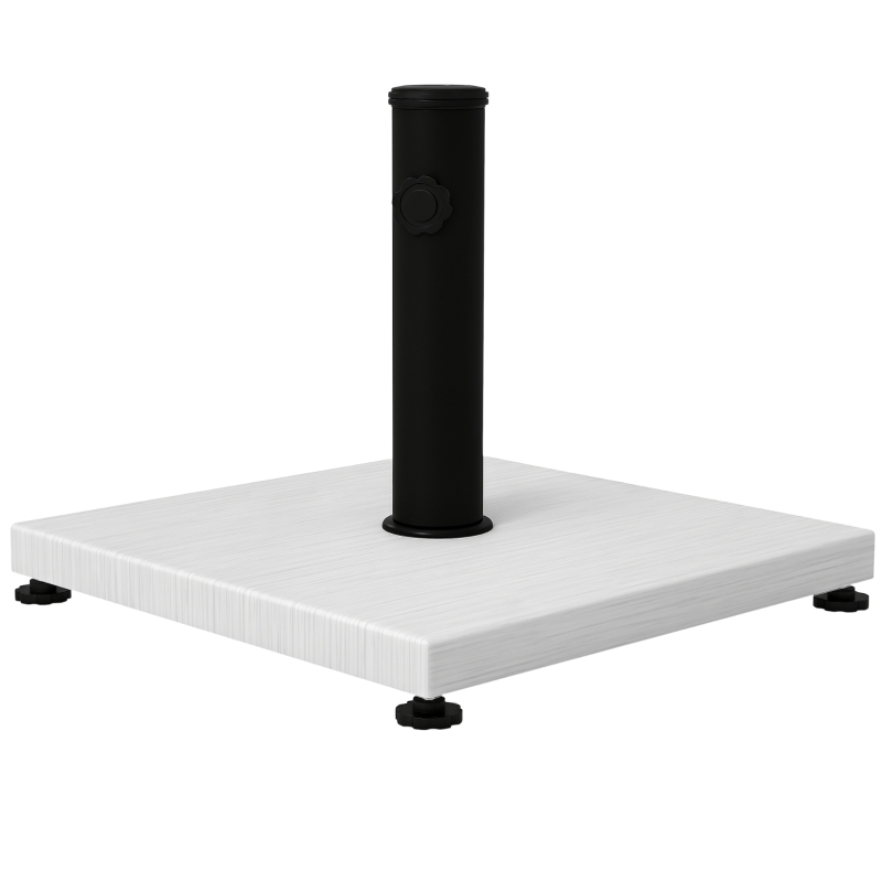 Outsunny Pied de parasol base de lestage en métal avec patins réglables - dim. 40L x 40l x 37H cm pour mât de Ø38 et Ø48mm