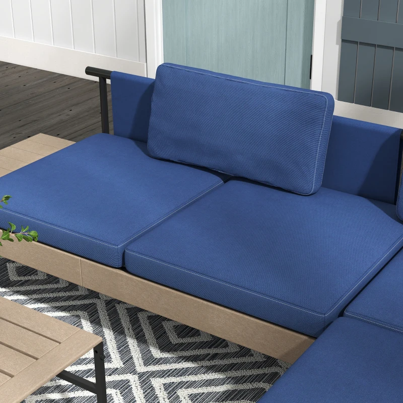 Outsunny Set de Mobilier de Gradina cu 3 Piese, cu Canapea