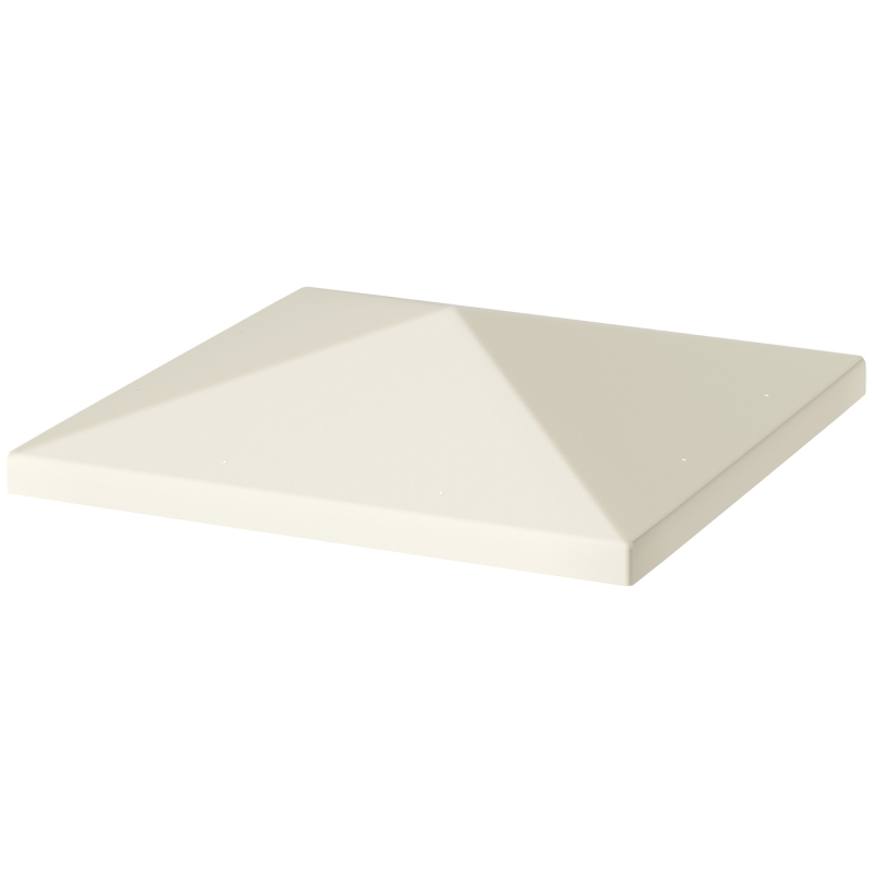 Outsunny Copertura per Gazebo da Giardino 3x3 m in Tessuto Oxford 600D con Fori di Drenaggio, Bianco Crema