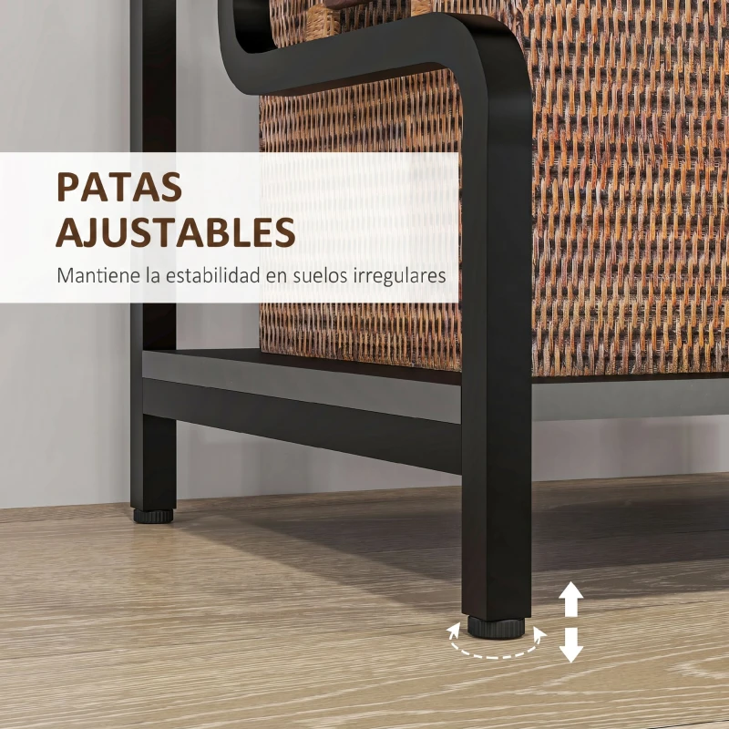 HOMCOM Soporte para Impresora de 3 Niveles con Marco de Acero Estantería de Almacenamiento para Oficina Casa 55x40x77 cm Negro